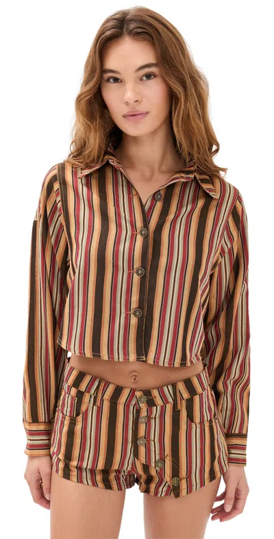Lioness Sundrenched Shirt Vintage Stripe In Multi