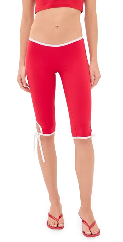 Lioness Sunset Capri Leggings Crimson