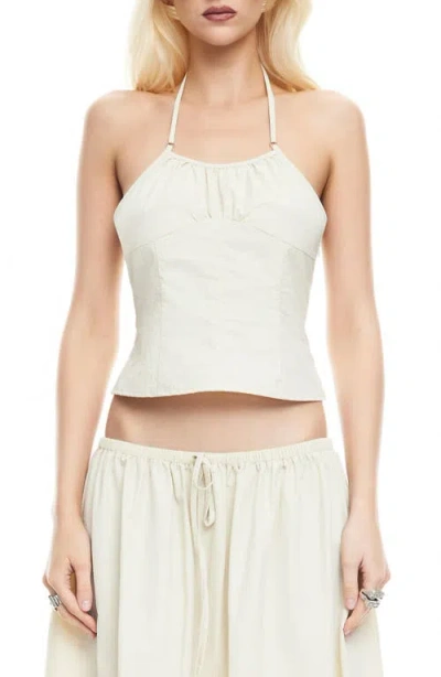 Lioness Sweet Escape Halter Top In White