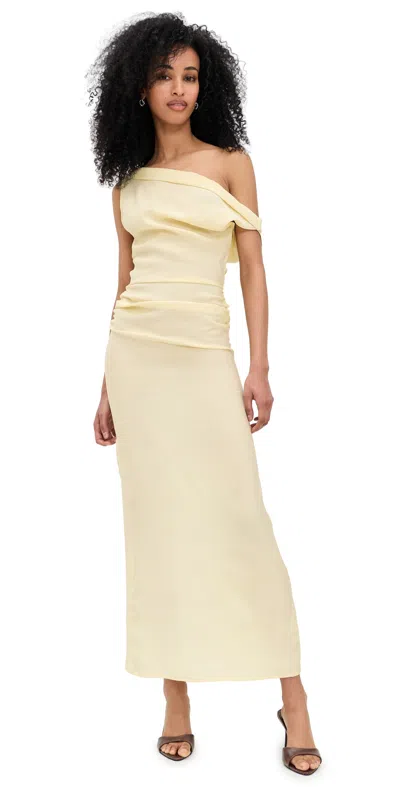 Lioness Sweetheart Maxi Dress Lemon In Yellow