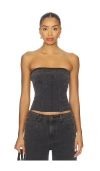 Lioness Sweetness Strapless Top In Black