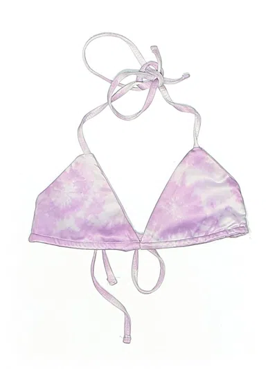 Pre-owned Lioness Swimsuit Top Purple Tie-dye Pattern Swimwear