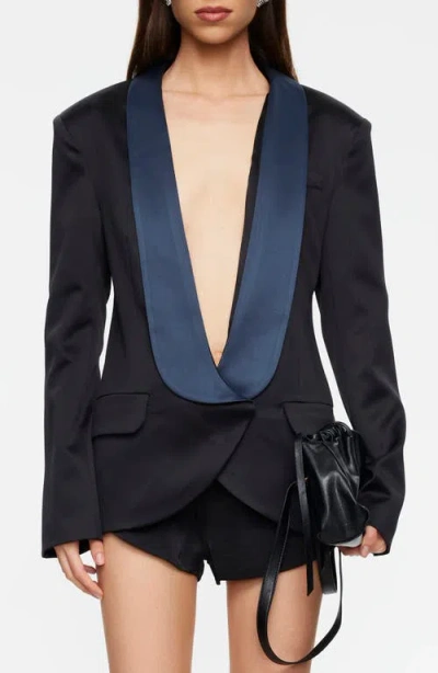 Lioness Sylvie Shawl Collar Blazer In Black