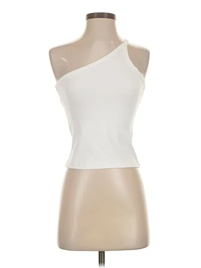 Pre-owned Lioness Tank Top Ivory One Shoulder Neckline Tops In White