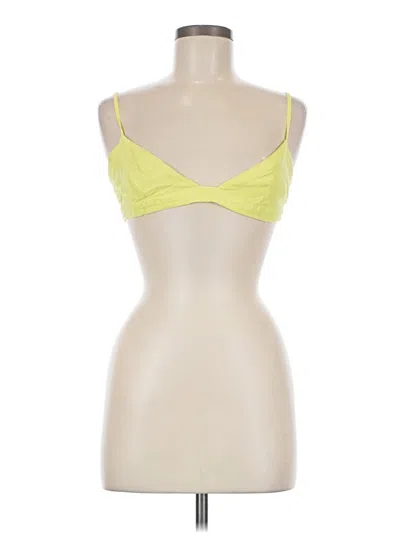 Pre-owned Lioness Tank Top Yellow Strapless Neckline Tops