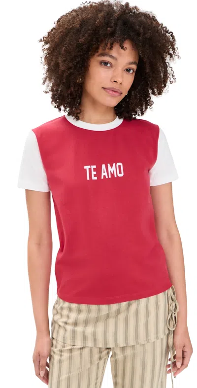 Lioness Te Amo Tee Crimson In Red