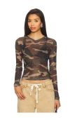 Lioness The Boulevard Mesh Top Camo In Green