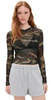 Lioness The Boulevard Mesh Top Camo In Green