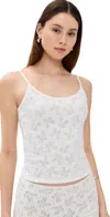 Lioness Tidal Pointelle Camisole In Foam