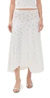 Lioness Womens Tidal Camisole Top Asymmetric Midi Skirt In White