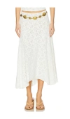 Lioness Tidal Midi Skirt In White