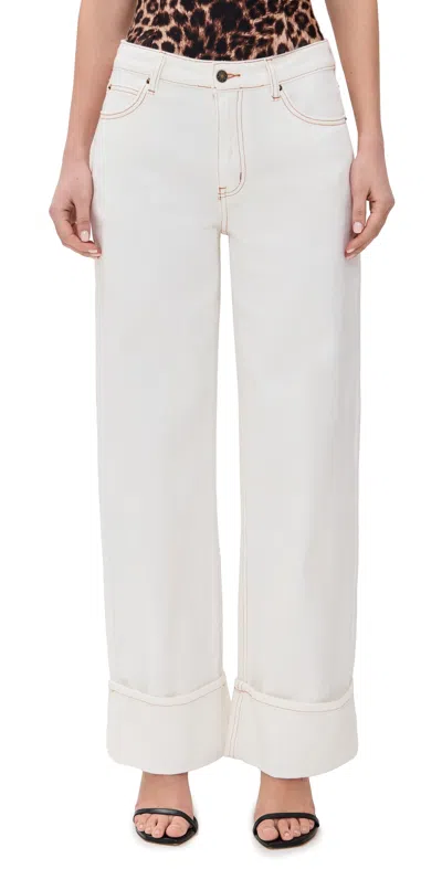 Lioness Top Model Cuffed Jeans Porcelain
