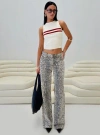 Lioness Top Model Jeans In Leopard Fade