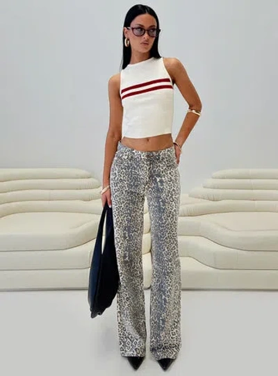 Lioness Top Model Jeans In Leopard Fade