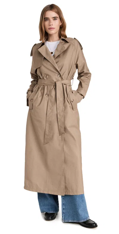 Lioness Trencherous Coat In Beige