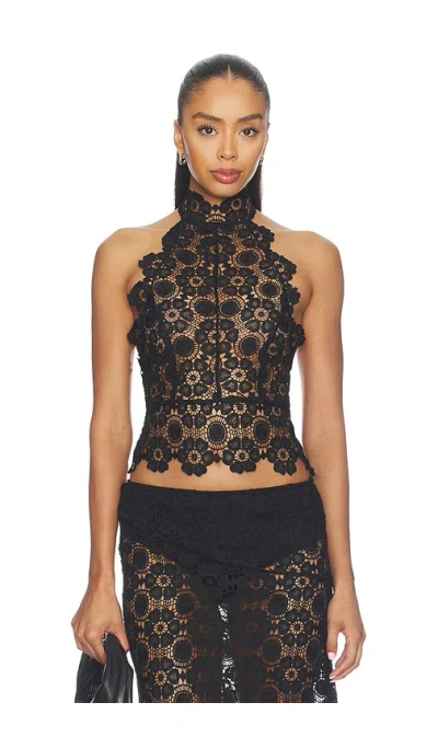 Lioness Trophy Halter Top In Black