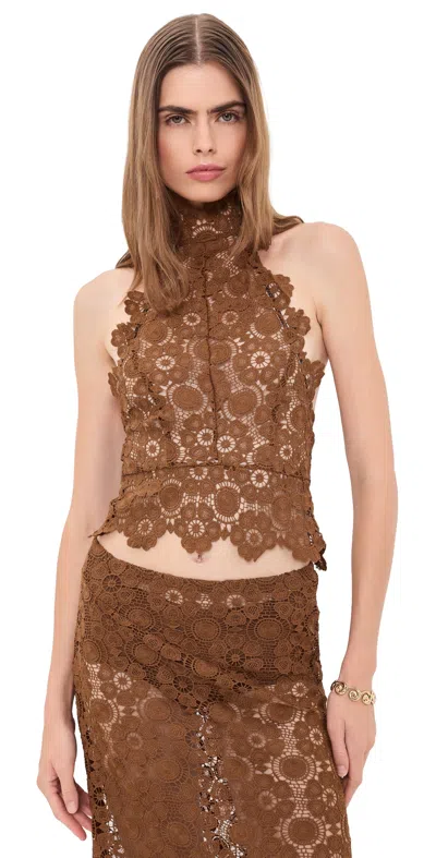 Lioness Trophy Halter Top Espresso In Brown