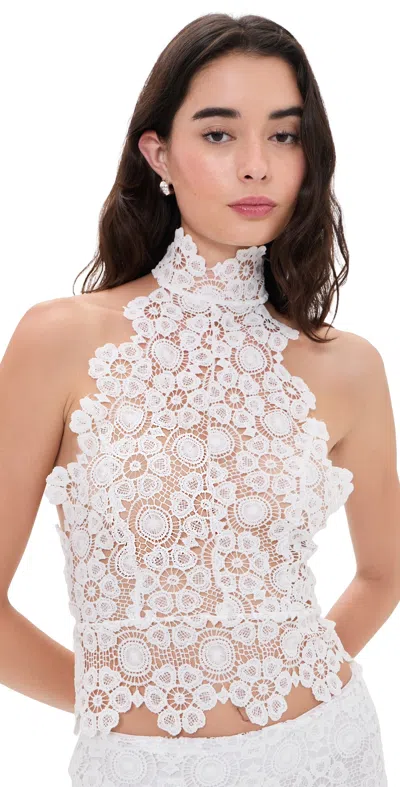 Lioness Trophy Halter Top Porcelain In White