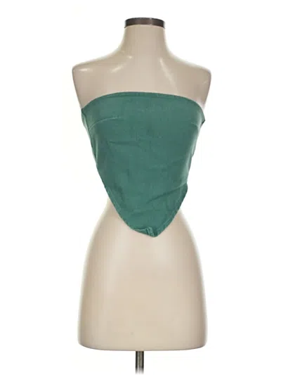 Pre-owned Lioness Tube Top Green Strapless Neckline Tops
