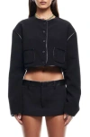 Lioness Twilight Crop Jacket In Black