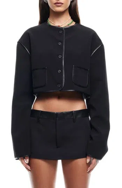 Lioness Twilight Crop Jacket In Black