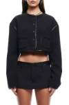 Lioness Twilight Crop Jacket In Ink
