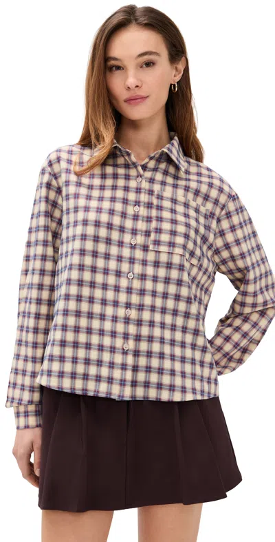 Lioness Untamed Shirt Berry Plaid In Multi