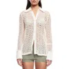 Lioness Unveiling Floral Lace Button-up Shirt In Cream