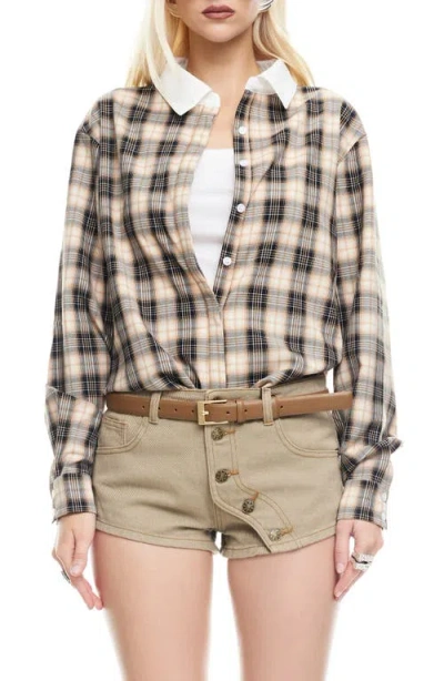 Lioness Vacanza Plaid Shirt In Multi
