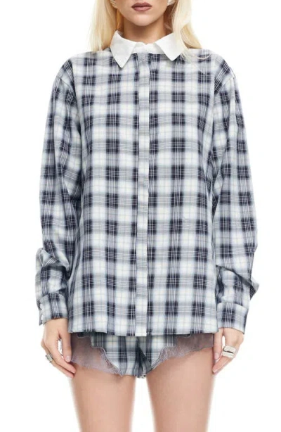 Lioness Vacanza Plaid Shirt In Black