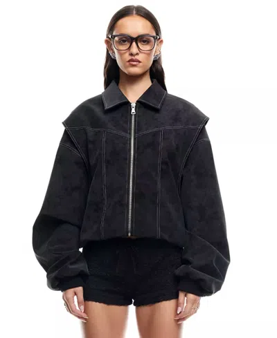 Lioness Vista Bomber Jacket In Onyx In Black