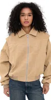 Lioness Vista Bomber Jacket Latte In Gold