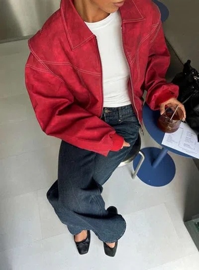 Lioness Vista Bomber Jacket In Red