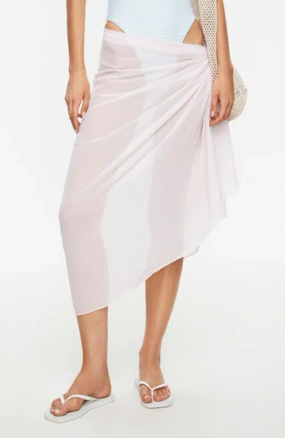 Lioness Wavelength Side-tie Cover-up Skirt In White