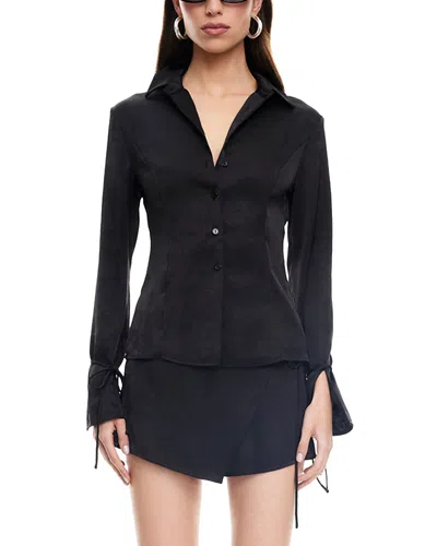 Lioness West End Girl Split Cuff Top In Black