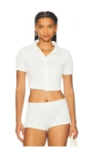 Lioness Wolfgang Short Sleeve Top In White