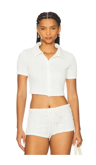 Lioness Wolfgang Short Sleeve Top In White