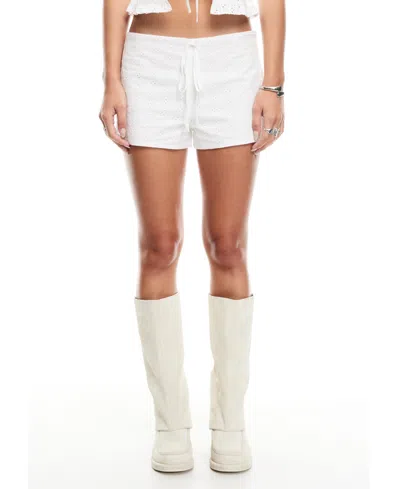 Lioness Women's Bardot Cotton Eyelet Tie-front Shorts