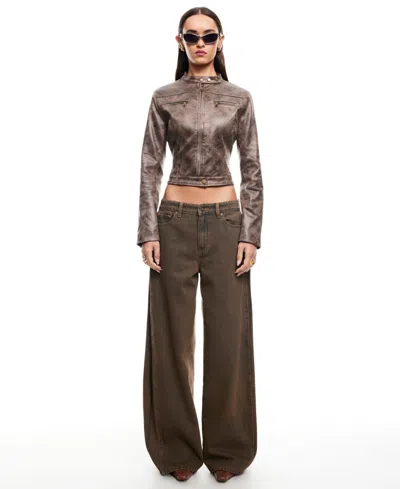 Lioness Women's Bella Moto Jacket In Brown