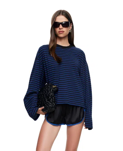 Lioness Women's Bloom Round-neck Long-sleeve Top In Blue
