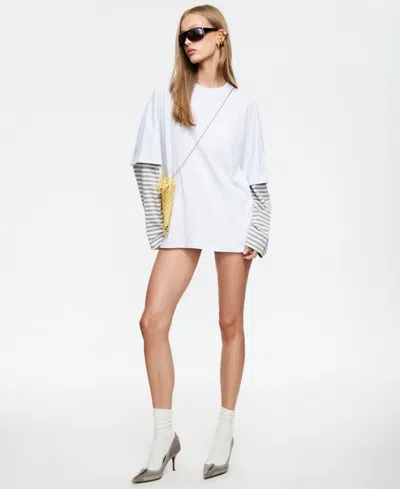Lioness Women's Bottega Long-sleeve Crewneck Shirt In White