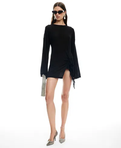 Lioness Cosmic Mini Dress Obsidian In Black