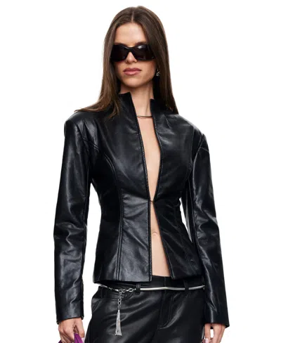 Lioness Women's Cosmopolitan Faux Leather Short Jacket In Black