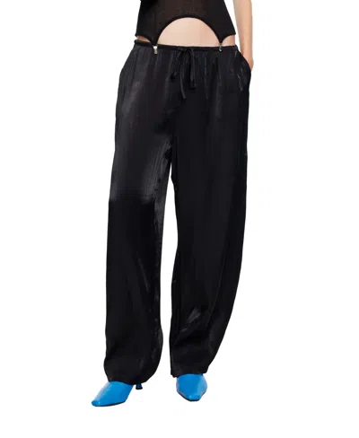 Lioness Women's Daydream High-rise Wide-leg Pull-on Pants In Black