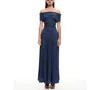 Lioness Field Of Dreams Off-the-shoulder Maxi Dress In Blue