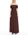 Lioness Field Of Dreams Maxi Dress Coffee In Brown