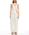 Lioness Mariah Linen Blend Asymmetric Tie Detail Cami Top In White