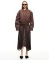 Lioness Women's Legacy Suede Bomber Jacket In Brown