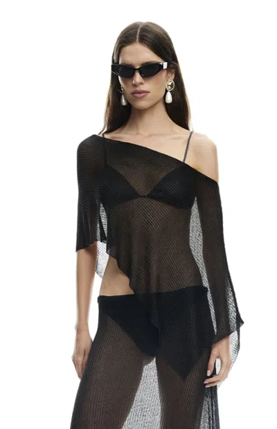 Lioness Women's Luminous Poncho In Obsidian In Black
