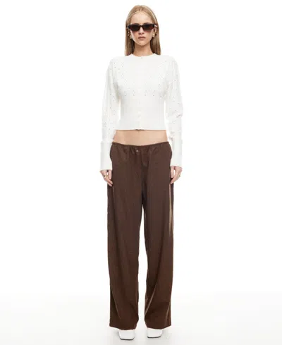 Lioness Women's Shimmer Shift Sweater In White